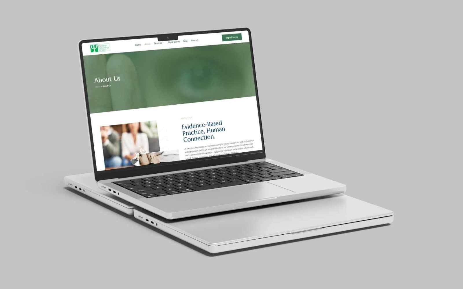 Hutchins Psychology website — designed and built by Psyche Creative